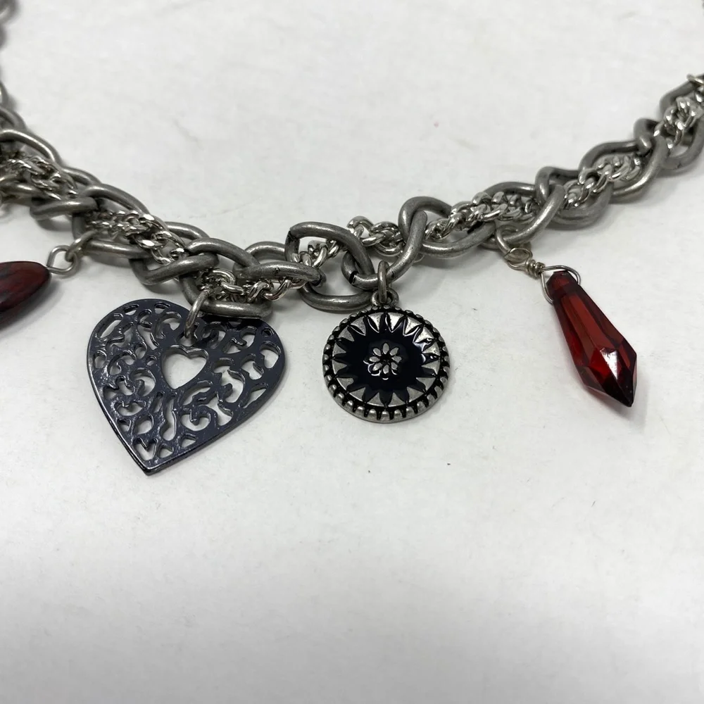 Chunky Necklace with Red Accents | 3 for $20 - Picture 3 of 6